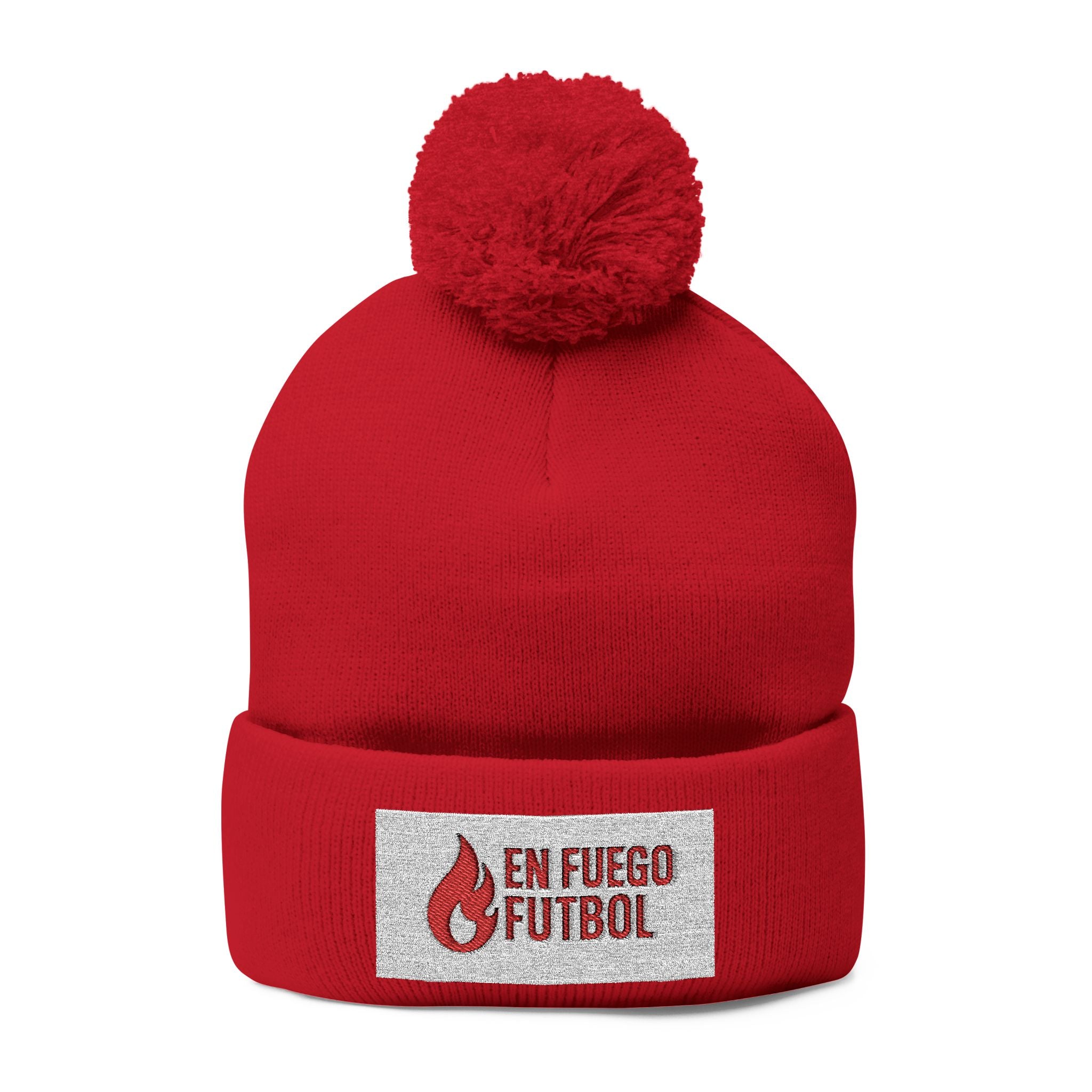 "En Fuego Futbol" Pom-Pom Knit Cap
